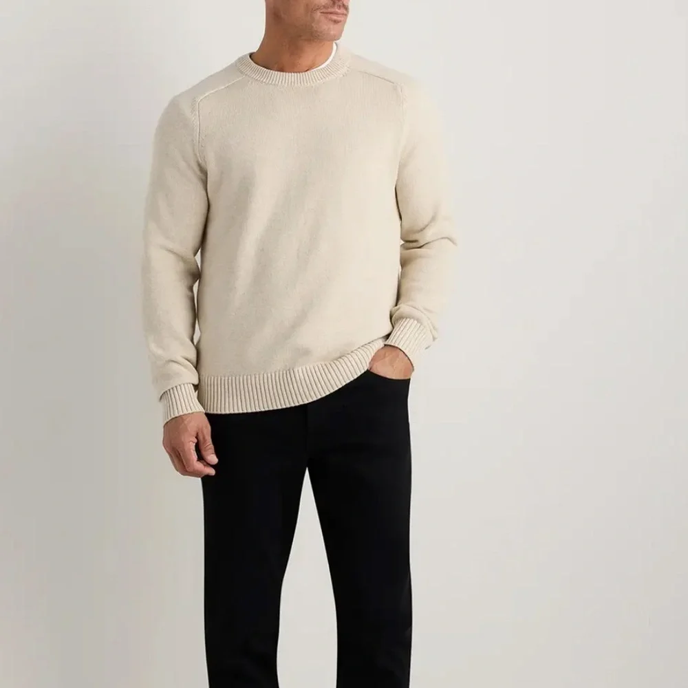 Men's Banana Republic Cream Crewneck Sweatshirt
